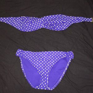 Blue Polka dot bathing suit